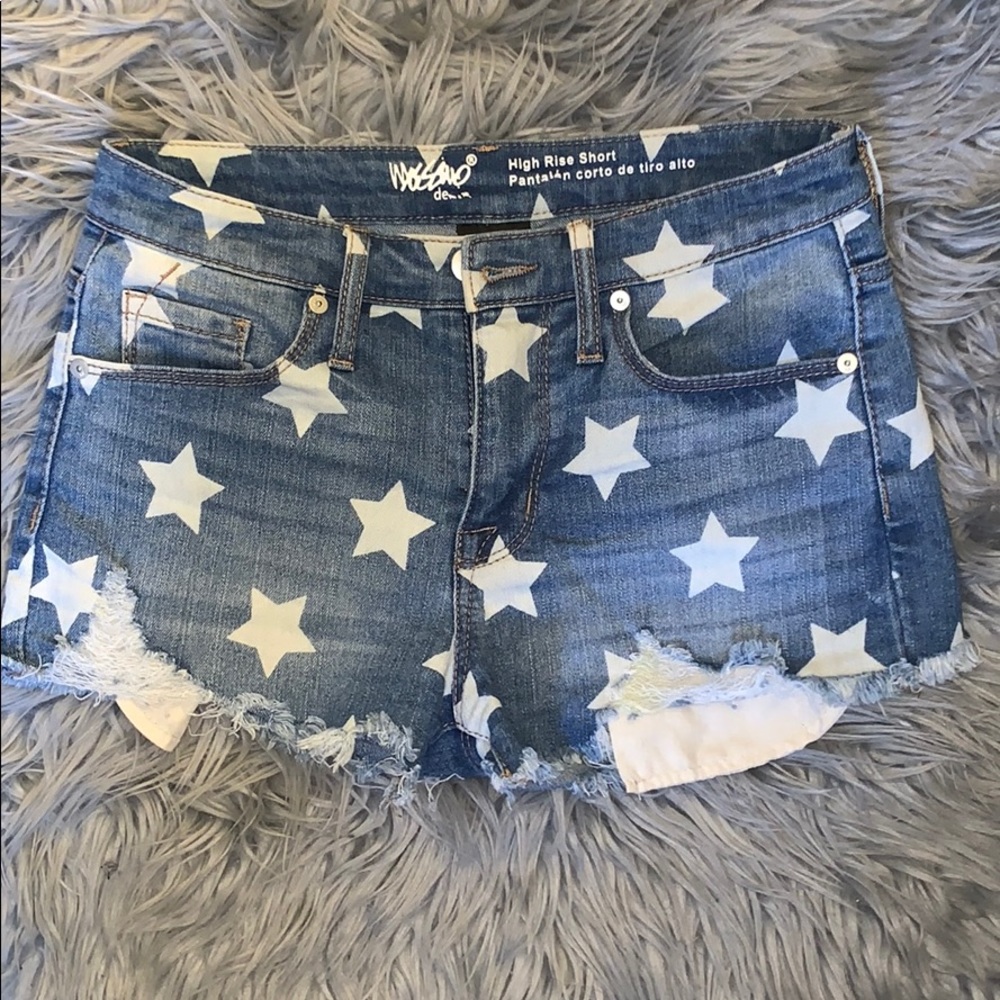shorts lighter wash with stars